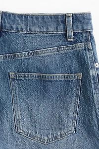 Jupe-short en denim à taille haute