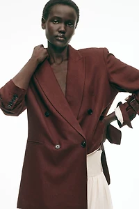 Linen-Blend Blazer