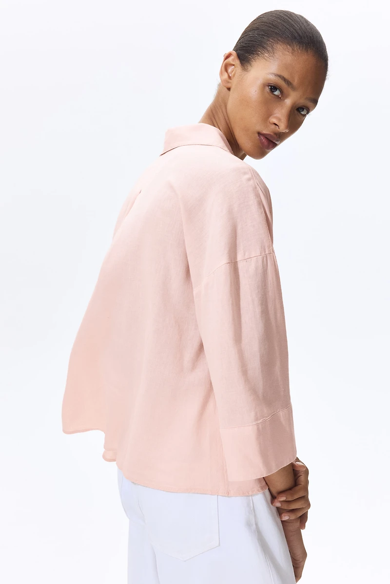 Linen-Blend Shirt