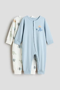 Lot de 2 pyjamas à motif en coton