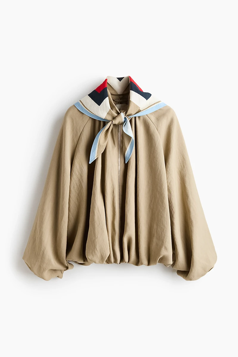 Veste à effet bouffant avec foulard