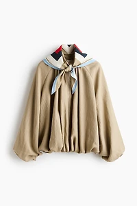 Veste à effet bouffant avec foulard