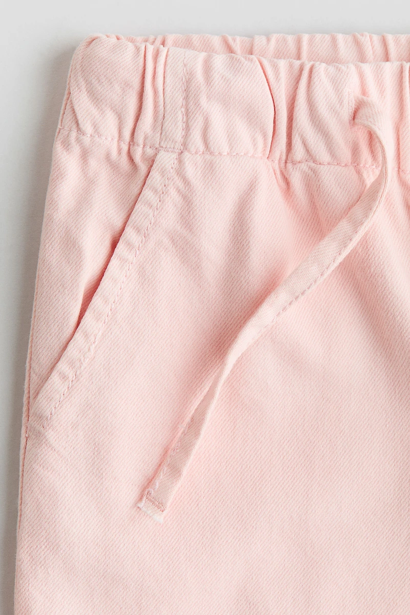 Ruffle-Trimmed Cotton Pants