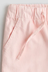 Ruffle-Trimmed Cotton Pants