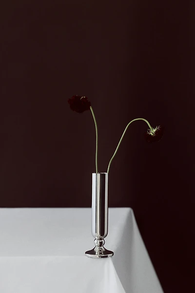 Footed Stainless Steel Vase