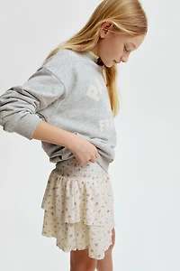 Patterned Tiered Skirt