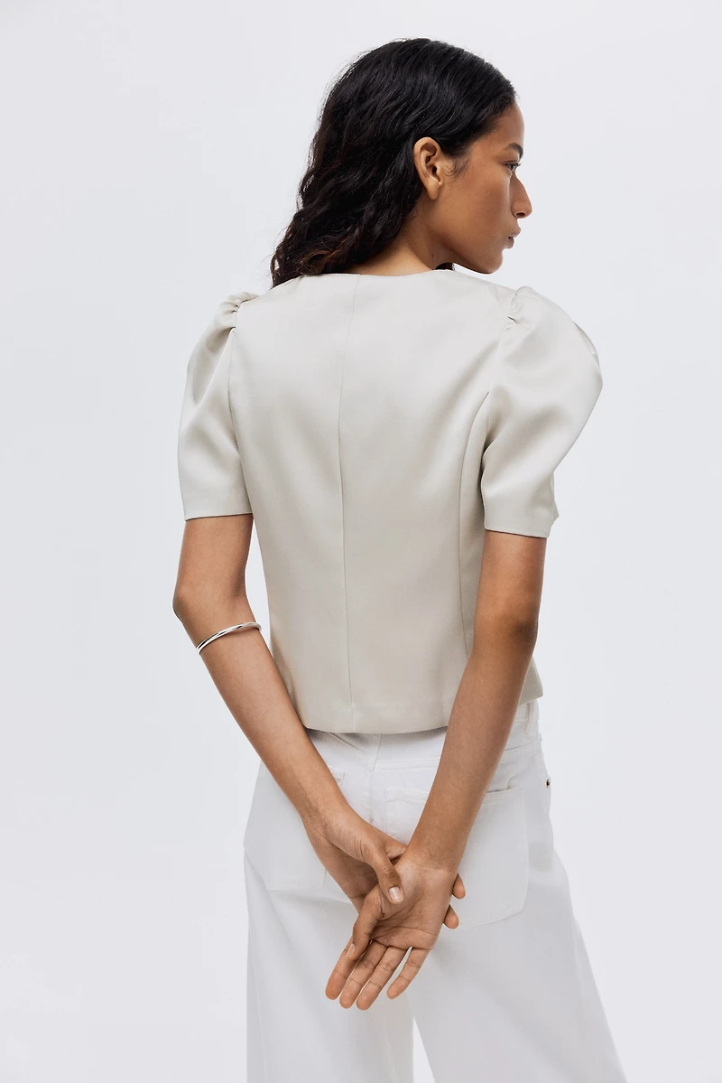 Blouse à manches bouffantes