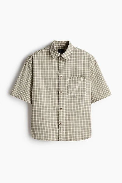 Relaxed-Fit Short-Sleeved Cotton Shirt