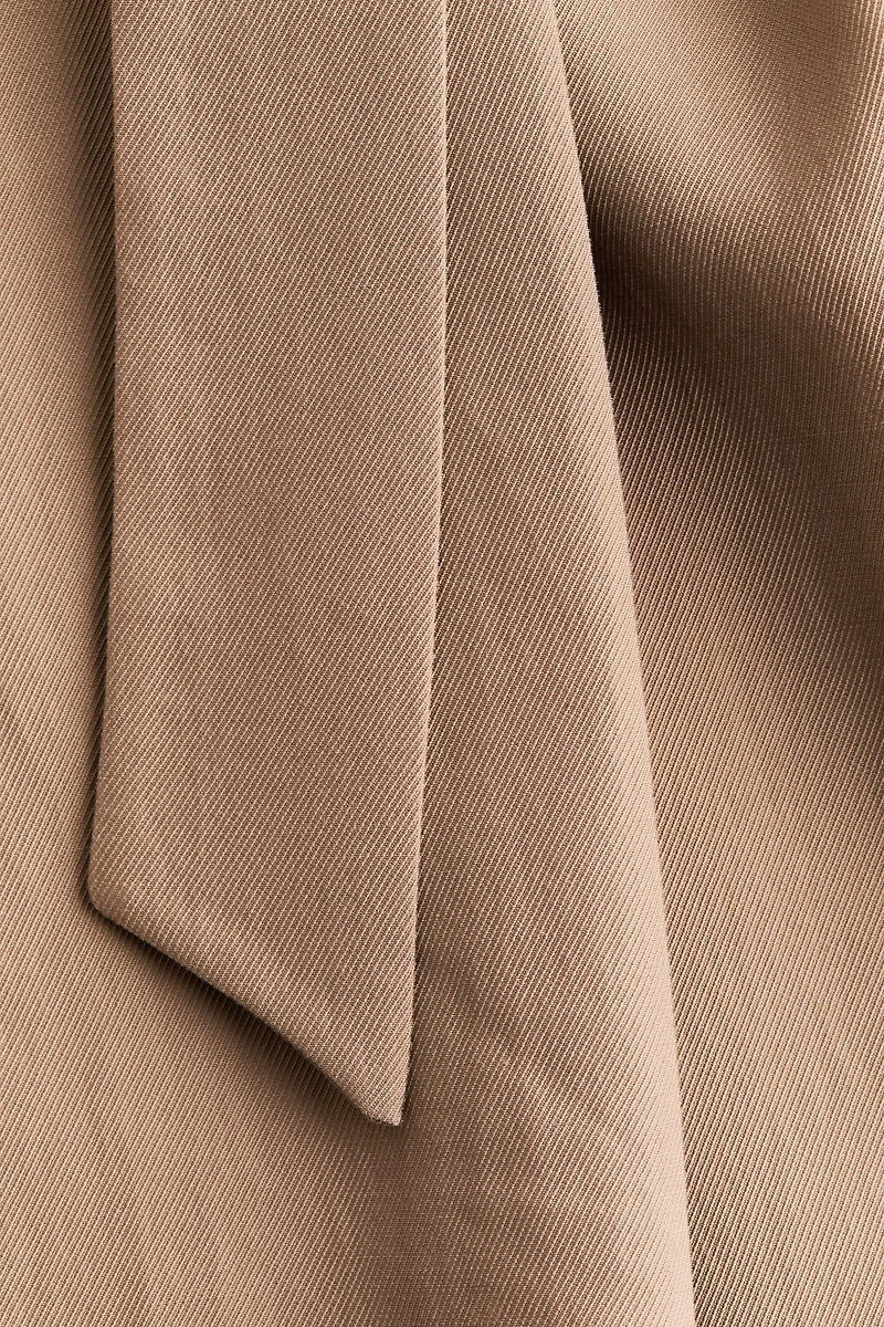 Tie-Detail Twill Pants