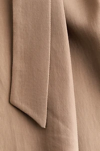 Tie-Detail Twill Pants