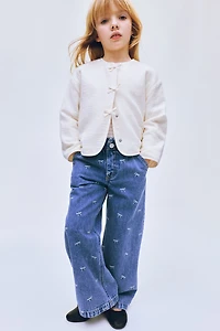 Wide Leg Paper-Bag Jeans