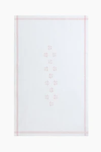 Embroidered-Motif Linen-Blend Tablecloth