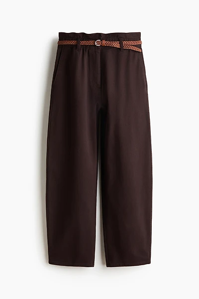 Pantalon tonneau avec ceinture