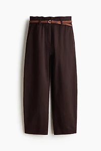 Pantalon tonneau avec ceinture
