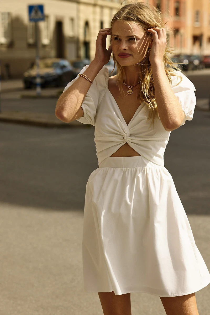 Twist-Detail Dress