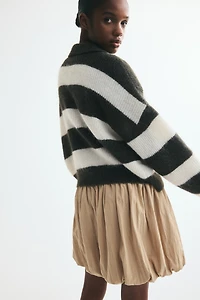 Rib-Knit Polo Sweater