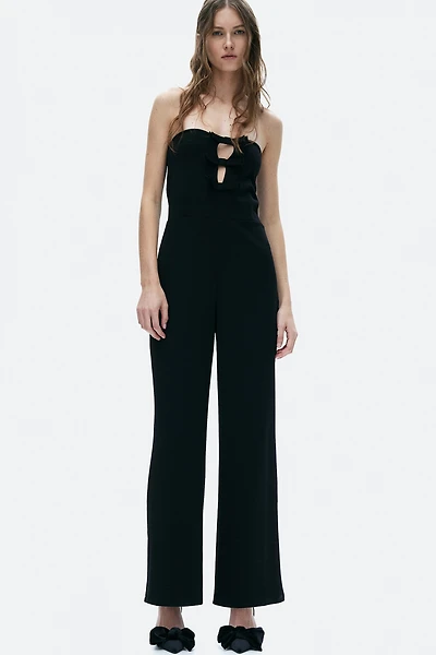 Bow-Front Bandeau Jumpsuit