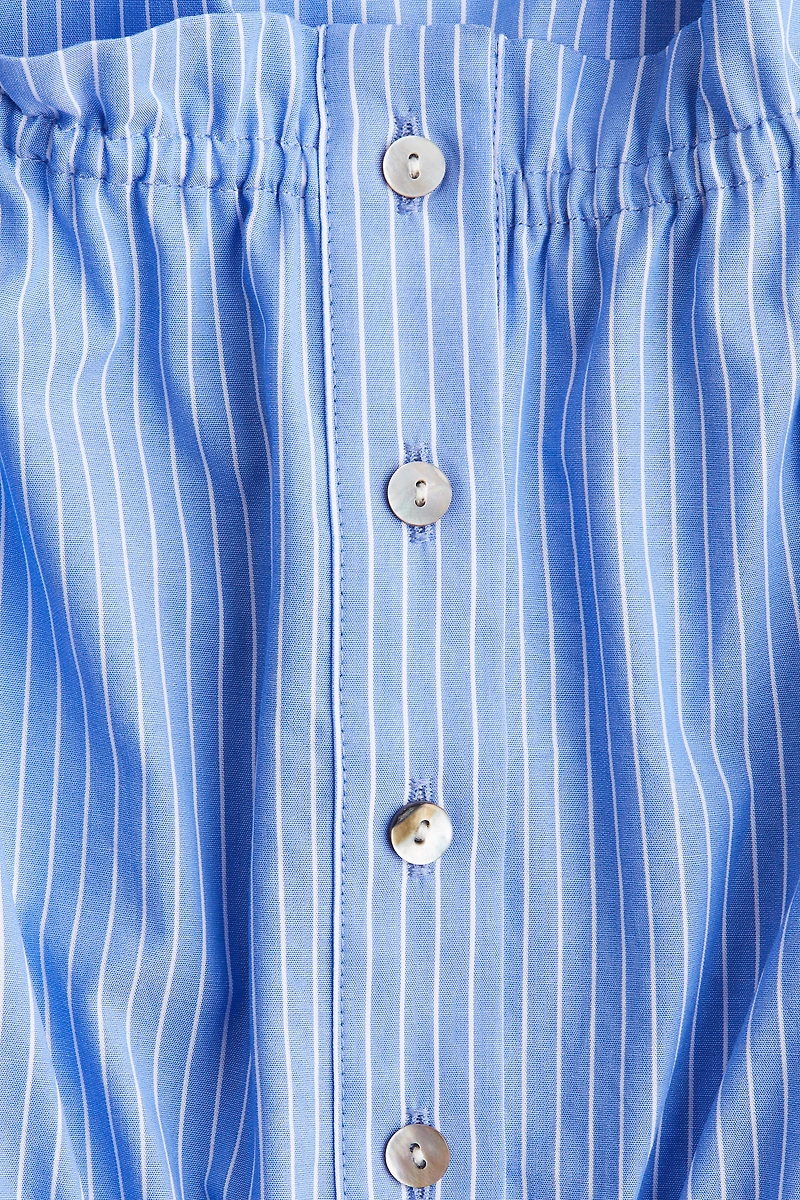 Ruffle-Trimmed Cotton Blouse
