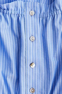 Ruffle-Trimmed Cotton Blouse