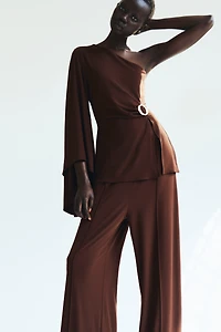 Draped One-Shoulder Top