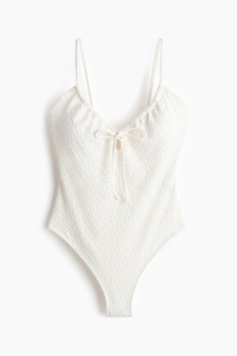 Padded-Cup High-Leg Swimsuit