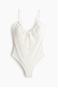Padded-Cup High-Leg Swimsuit