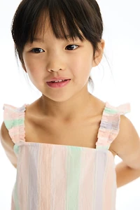 2-Piece Ruffle-Trimmed Cotton Set