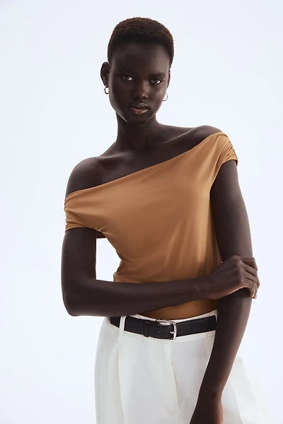 Draped Off-the-Shoulder Top