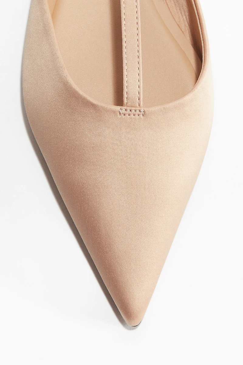 Pointed Satin Sandals