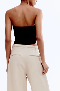 Wide-Leg Linen-Blend Pants