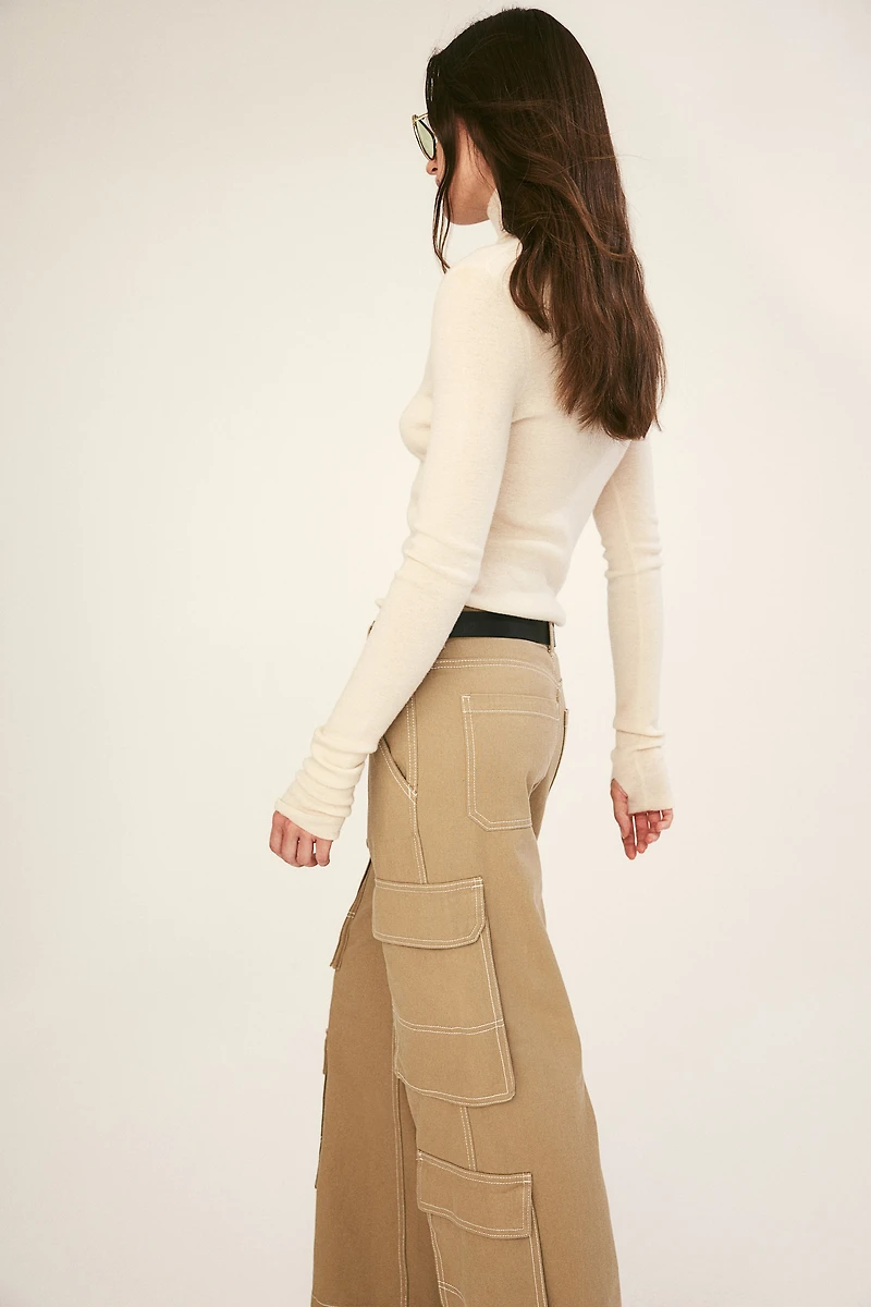 Pantalon cargo large