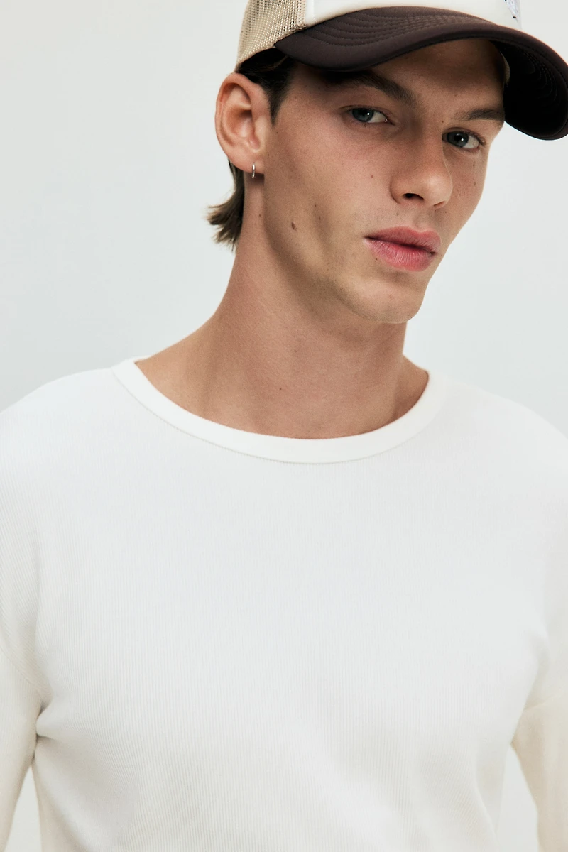 Slim-Fit Ribbed Shirt