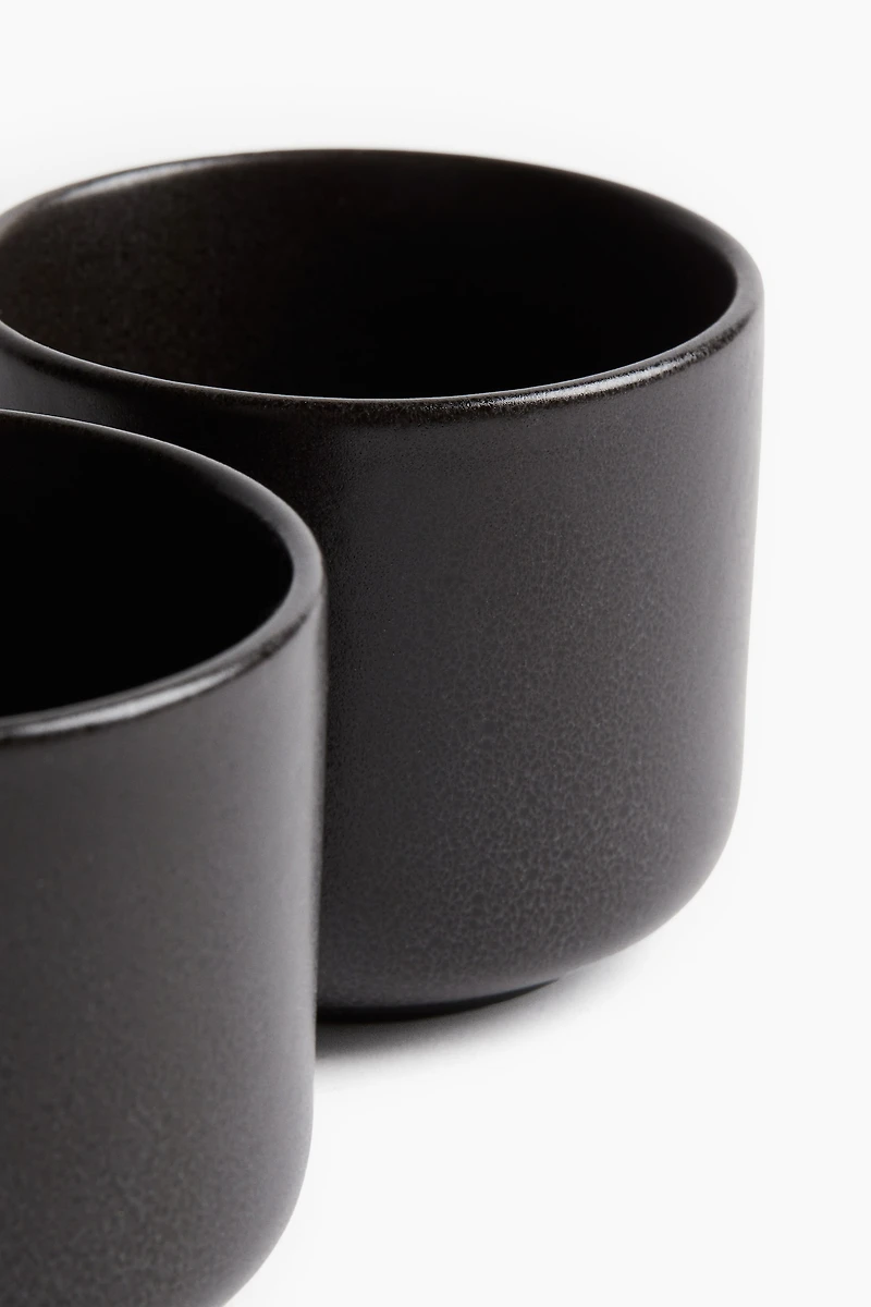 Lot de 2 tasses avec glaçure réactive