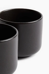 Lot de 2 tasses avec glaçure réactive