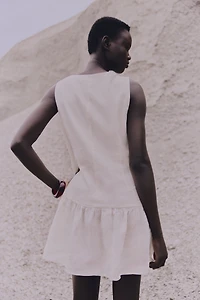 Linen-Blend Dress