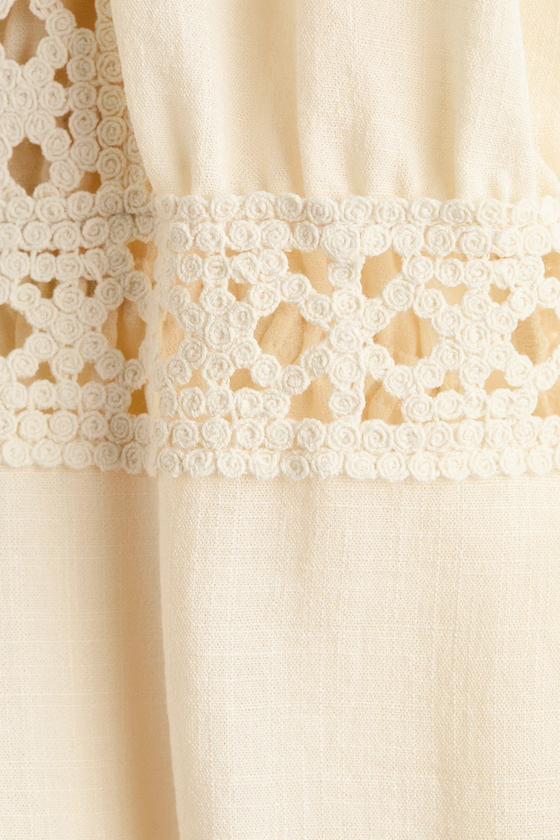 Crochet-Look Tunic Dress