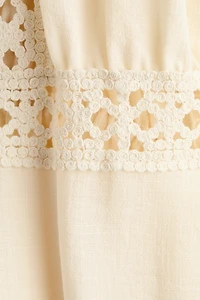 Crochet-Look Tunic Dress