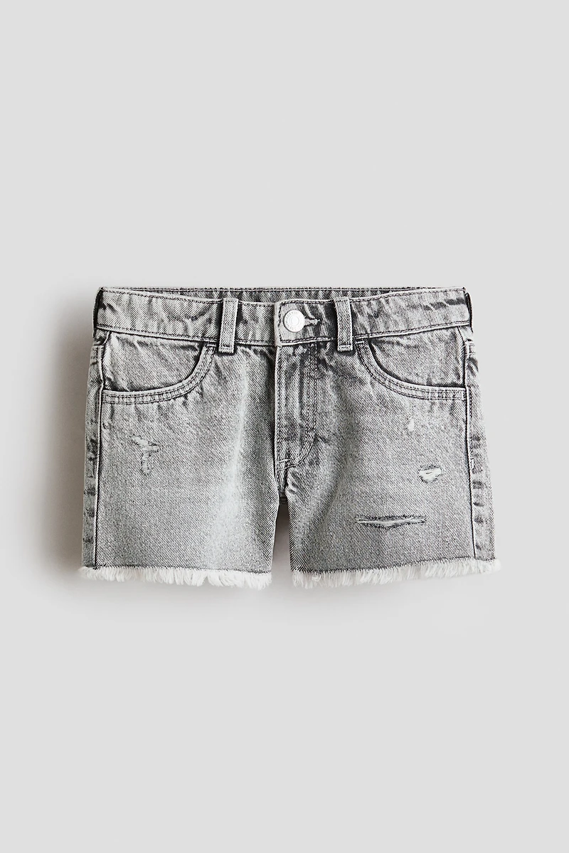 Frayed Denim Shorts