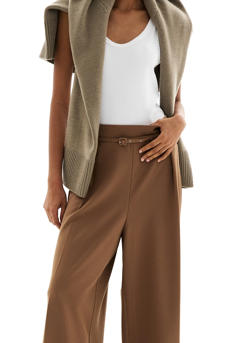 Pantalon large avec ceinture
