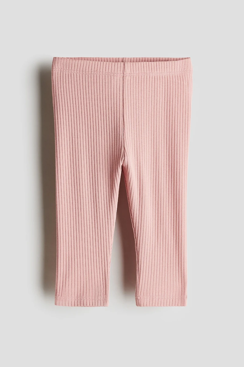 Ribbed Cotton Leggings