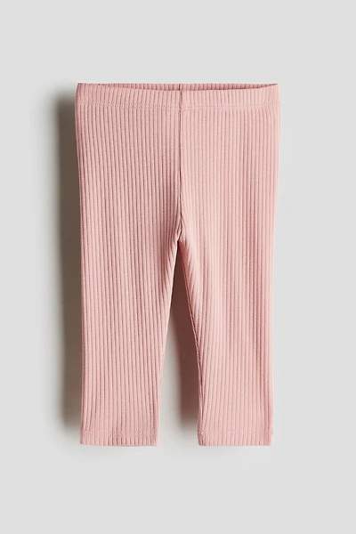 Ribbed Cotton Leggings