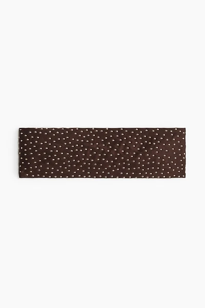 Bandeau en satin clouté