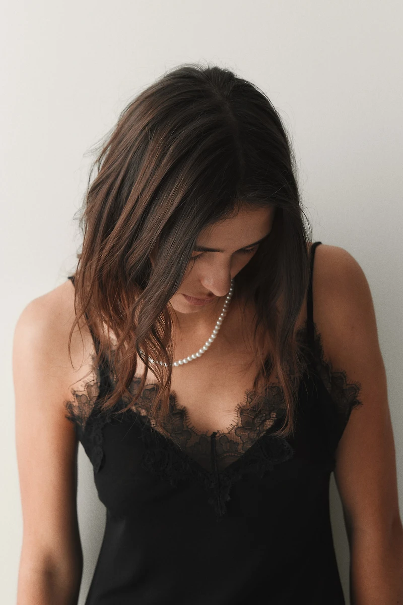 Lace-Trimmed Nightgown