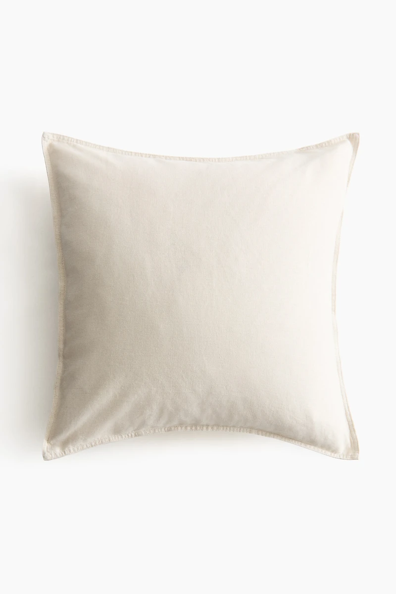 Housse de coussin en lin mélangé