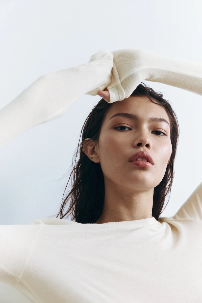 Haut en laine mélangée