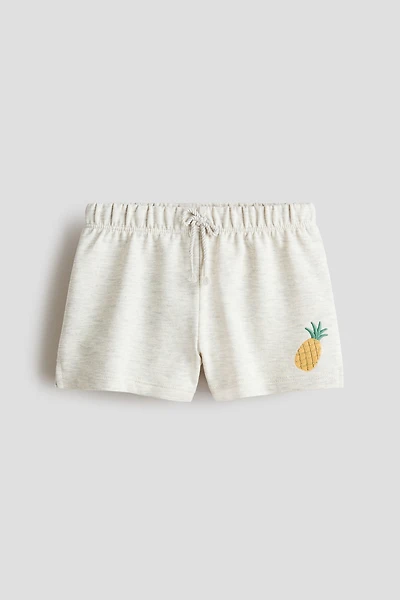 Short en molleton brodé