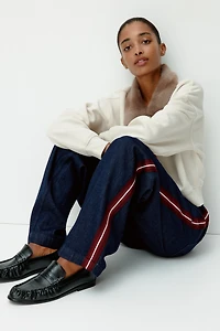 Pantalon en denim avec cordon de serrage