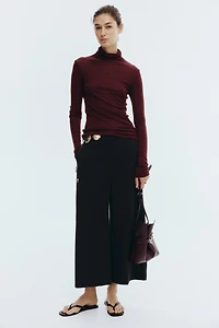 Wide-Leg Ankle-Length Pants