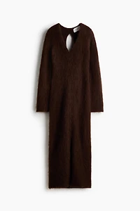 Robe en mohair mélangé avec dos ouvert