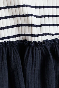 Robe avec jupe en mousseline